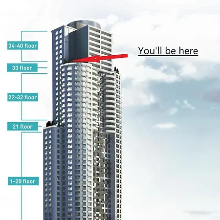 Sunrise Sky Lux Apartment, 33rd Floor, Pool And Fitness Included Skopje