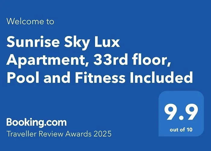 Sunrise Sky Lux Apartment, 33rd Floor, Pool And Fitness Included Apartment *